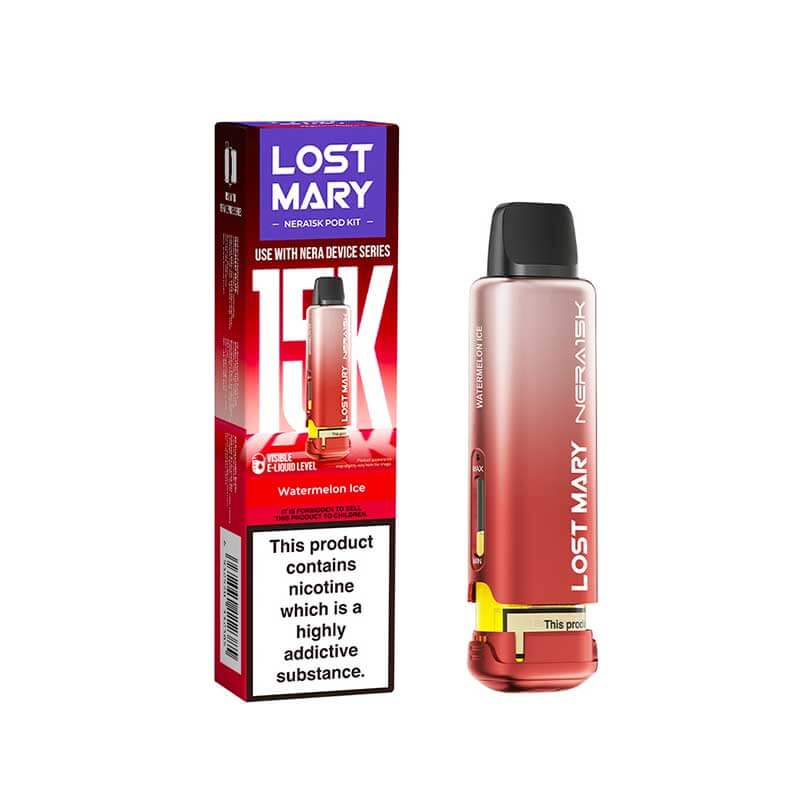 Lost Mary Nera 15K Prefilled Vape Pods with 2ml pod and 10ml auto-refill container