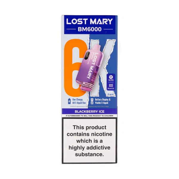 Lost Mary BM6000: Premium 6000 Puff Rechargeable Experience - Blackberry Ice