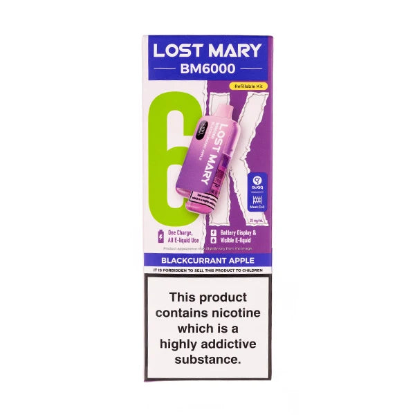 Lost Mary BM6000: Premium 6000 Puff Rechargeable Experience - Strawberry Raspberry Blackberry