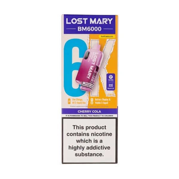 Lost Mary BM6000: Premium 6000 Puff Rechargeable Experience - Cherry Cola