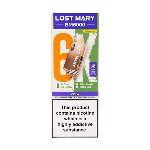 Lost Mary BM6000: Premium 6000 Puff Rechargeable Experience - Cola