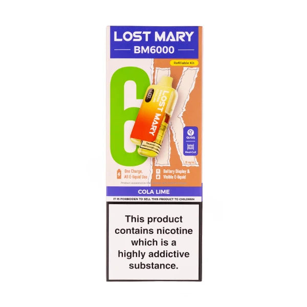 Lost Mary BM6000: Premium 6000 Puff Rechargeable Experience - Cola Lime