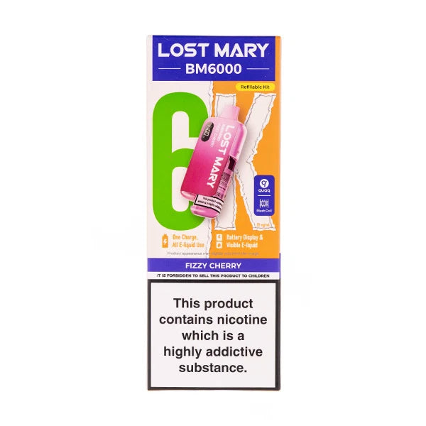 Lost Mary BM6000: Premium 6000 Puff Rechargeable Experience - Fizzy Cherry