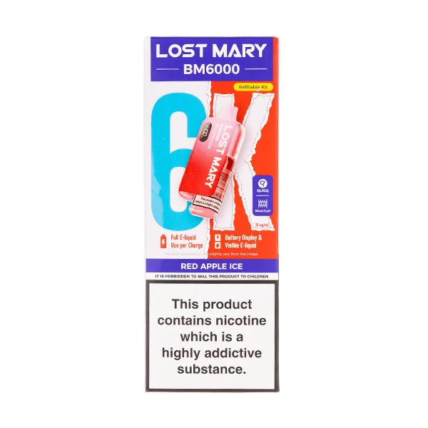 Lost Mary BM6000: Premium 6000 Puff Rechargeable Experience - Red Apple