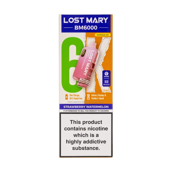 Lost Mary BM6000: Premium 6000 Puff Rechargeable Experience - Strawberry Watermelon