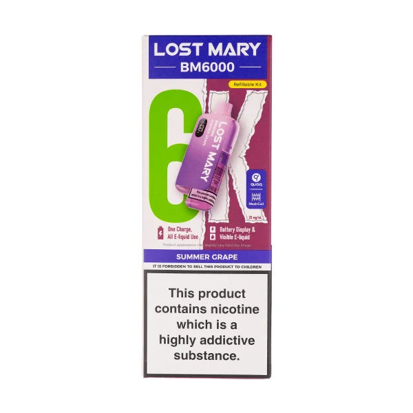 Lost Mary BM6000: Premium 6000 Puff Rechargeable Experience - Summer Grape