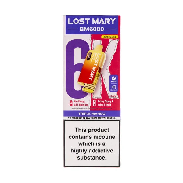 Lost Mary BM6000: Premium 6000 Puff Rechargeable Experience - Triple Mango