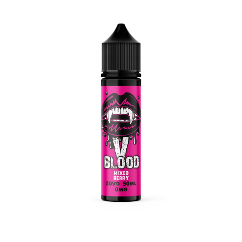 V Blood E Liquid 50ml | Shake & Vape | 50/50 VG MTL | 27 Authentic Flavours