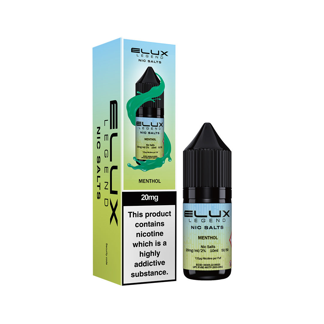 Elux Legend Nic Salt E-Liquids | 44+ Flavours | Premium Disposable Taste