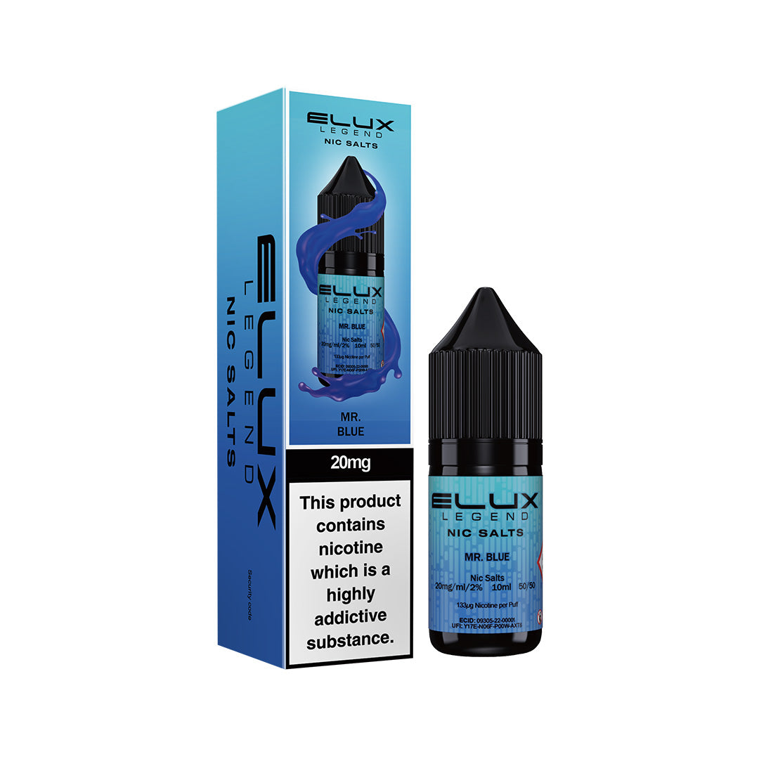 Elux Legend Nic Salt E-Liquids | 44+ Flavours | Premium Disposable Taste