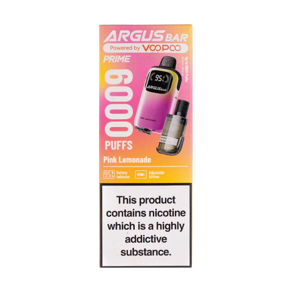 VooPoo Argus Bar Prime 6000 Puff Disposable Vape Kit | 20mg Nic Salt