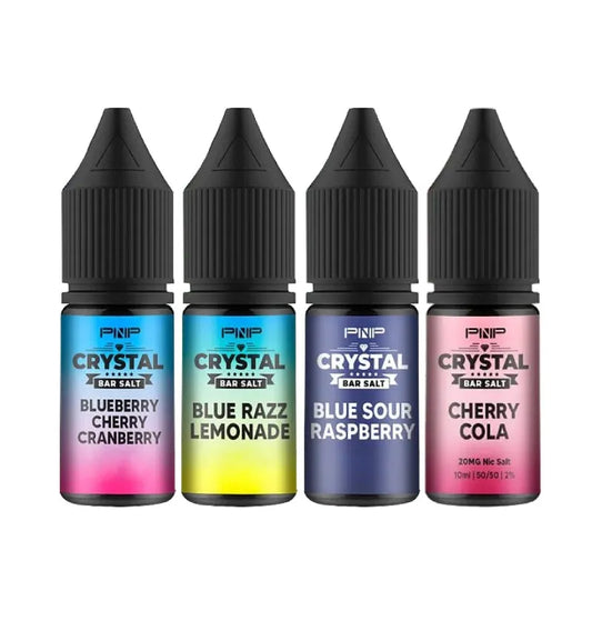 PnP Crystal Bar Salt | 10ml Nic Salt E-Liquid | 20+ Flavours | 50/50 VG/PG