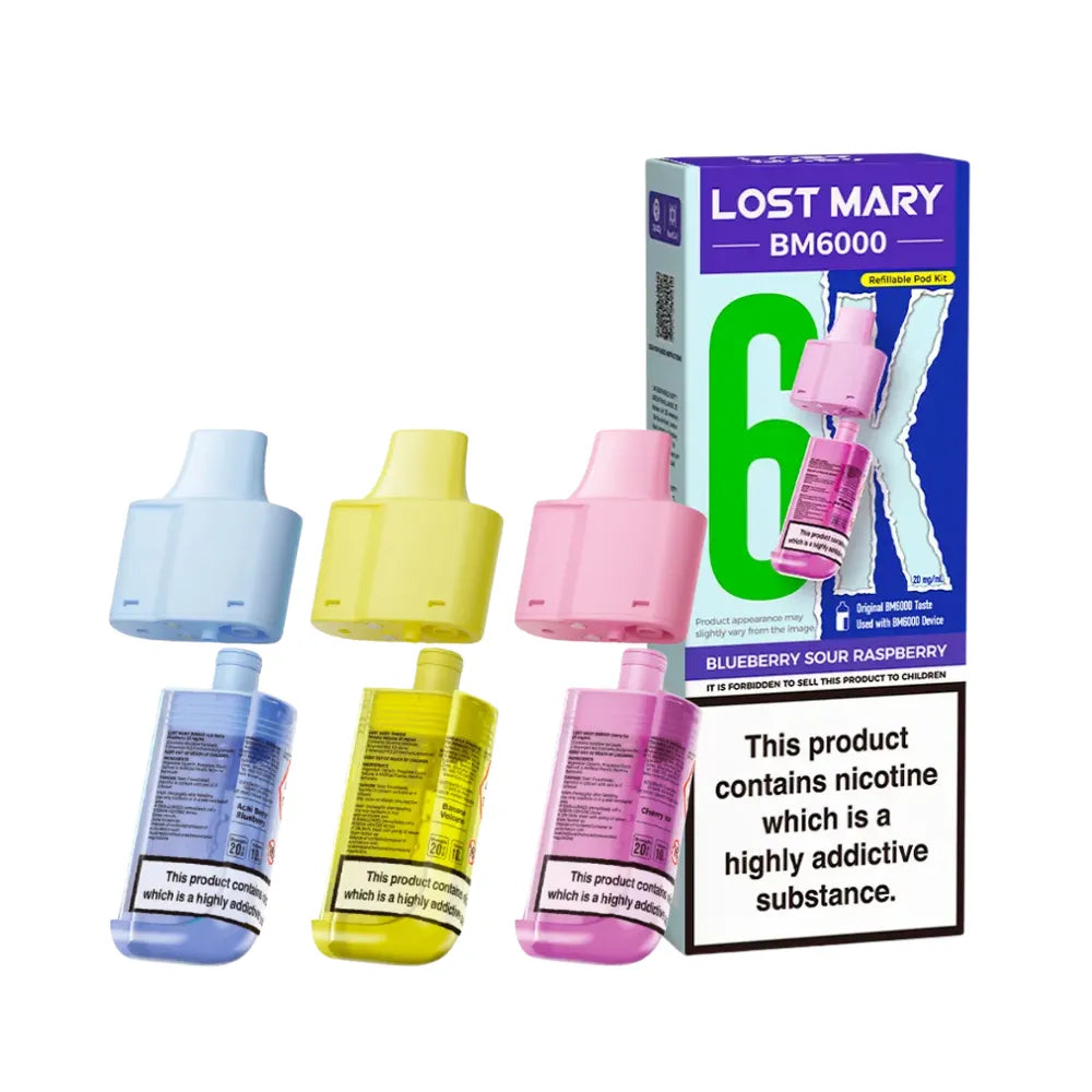 Lost Mary BM6000 Refill Pods | QUAQ Mesh Coil | 6000 Puffs | 40+ Flavours UK
