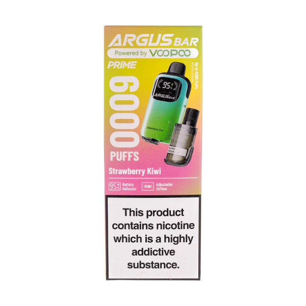 VooPoo Argus Bar Prime 6000 Puff Disposable Vape Kit | 20mg Nic Salt