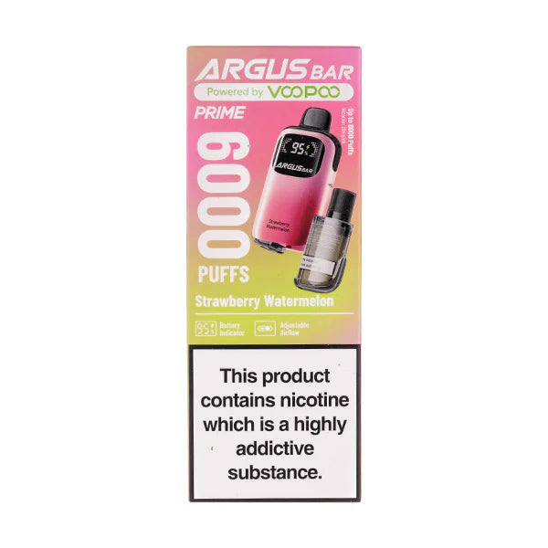 VooPoo Argus Bar Prime 6000 Puff Disposable Vape Kit | 20mg Nic Salt