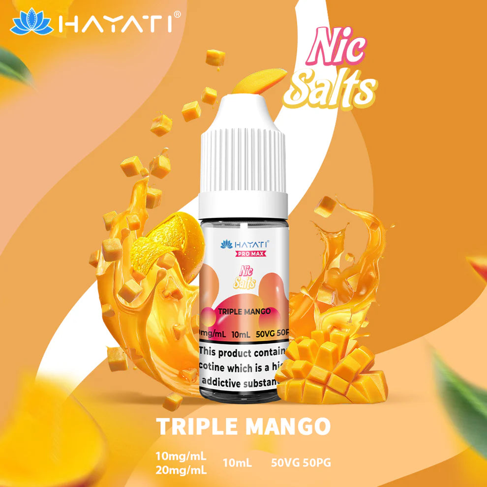 Hayati Pro Max Salts 10ml | Nic Salts | 50VG/50PG MTL Vaping
