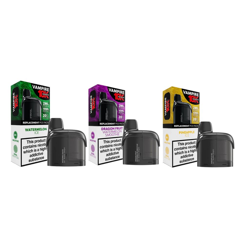 Vampire 10K Prefilled Pods | 12ml | 10000 Puffs | Dual Mesh Coil UK