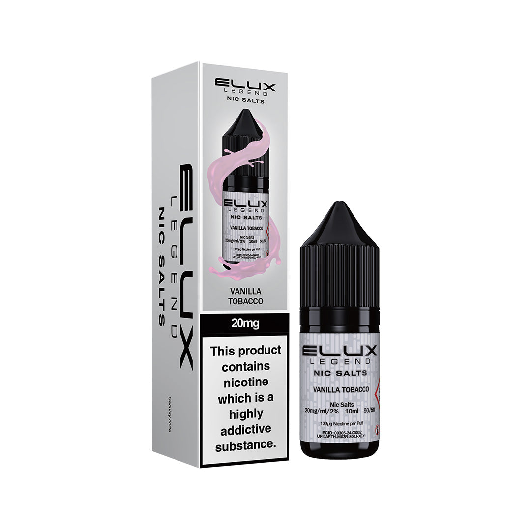 Elux Legend Nic Salt E-Liquids | 44+ Flavours | Premium Disposable Taste