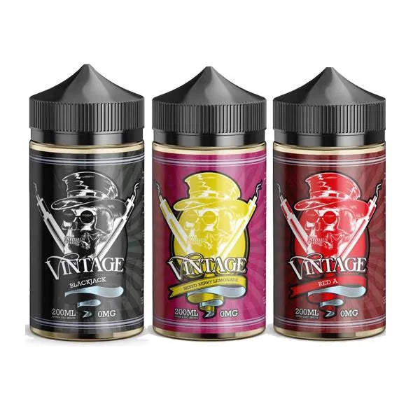 Vintage Vapes E-Liquid 200ml | British Shortfill 70VG/30PG | 160ml + Nic Shots