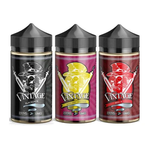 Vintage Vapes E-Liquid 200ml | British Shortfill 70VG/30PG | 160ml + Nic Shots