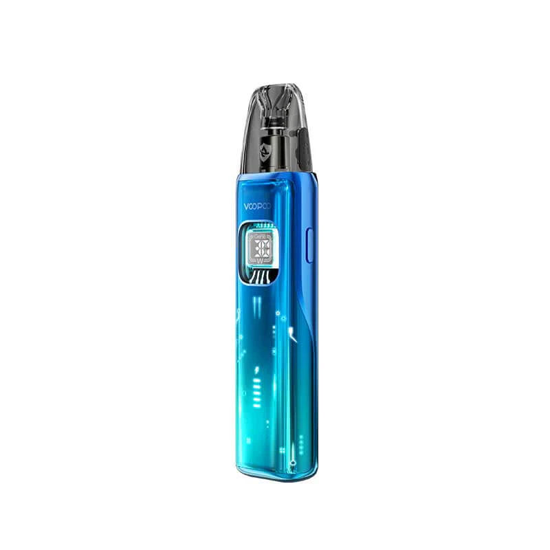 VooPoo Argus Matrix pod vape kit 1350mAh battery 10-30W adjustable output curved full screen 2ml refillable pods 0.4Ω 0.7Ω coils iCOSM Code 2.0 technology GENE AI 2.0 chip USB Type-C fast charging adjustable airflow MTL RDL vaping Smart Mode Variable Wattage mesh coils VooPoo brand Navy Blue