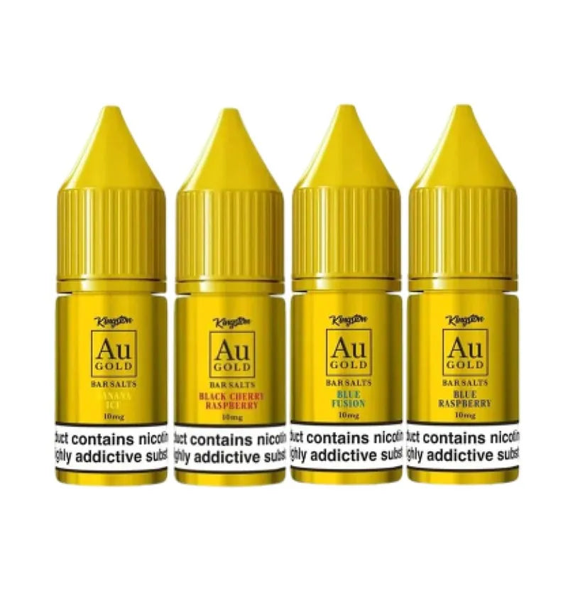 Kingston AU Gold Salts 10ml | Premium Nicotine Salt E-Liquids 10mg 20mg | MTL Pod Compatible UK