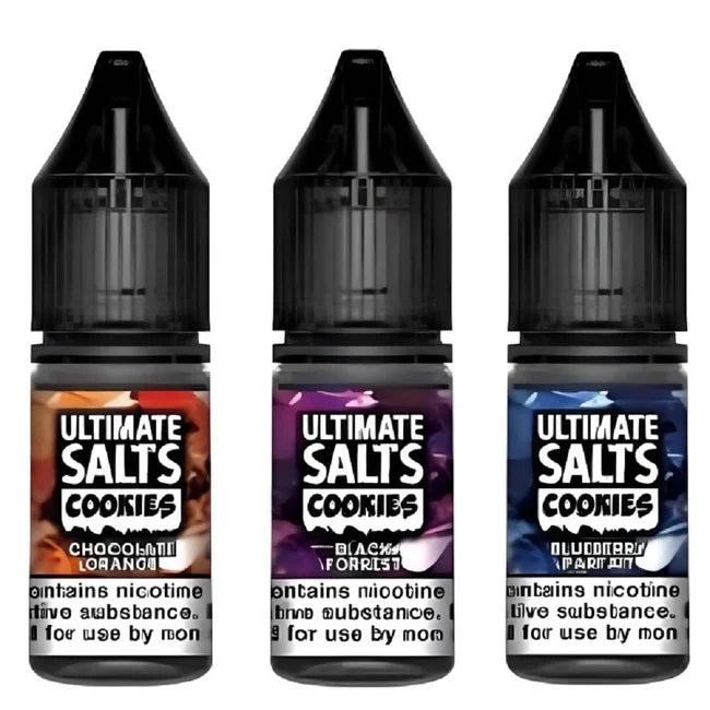 Ultimate Salts Cookies Nicotine Salt E-Liquids | UK Made Dessert Nic Salts | 10mg 20mg