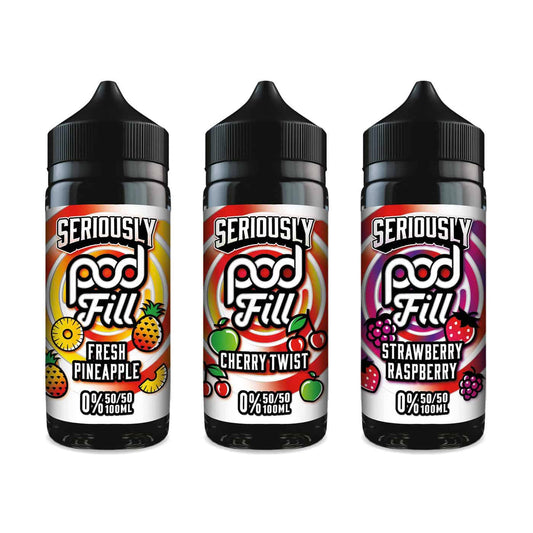 Doozy Seriously Pod Fill 50/50 100ml E-Liquid | Premium MTL Shortfill | Double Concentrated Flavours | UK Made