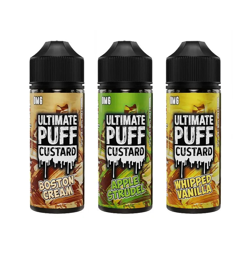 Ultimate Puff Custard E-Liquid 100ml | Premium Dessert Shortfill | UK