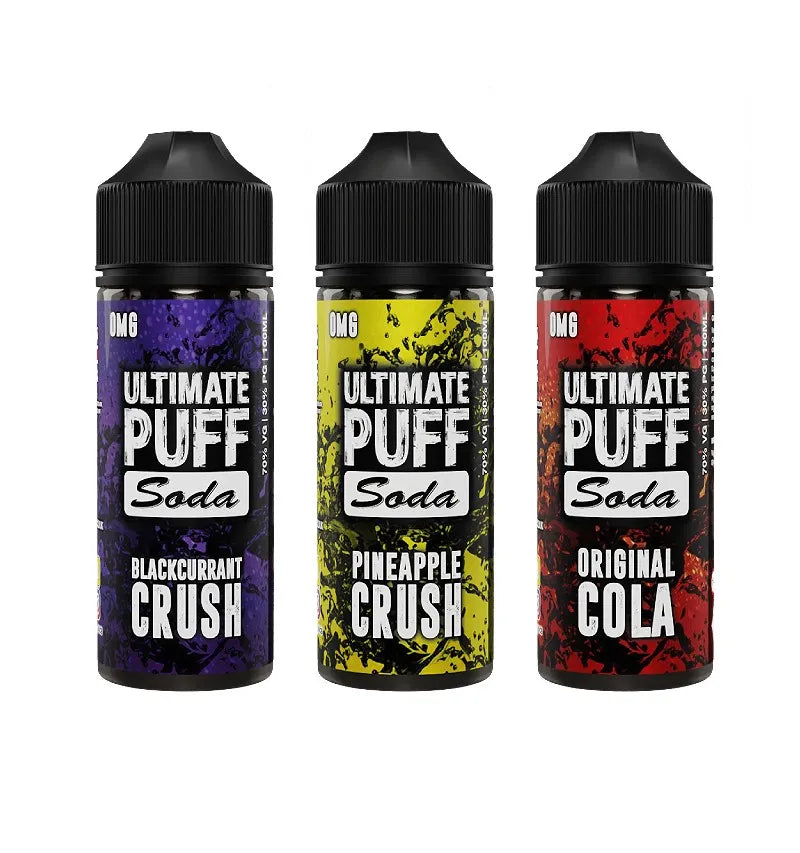 Ultimate Puff Soda E-Liquid 100ml - Premium Fizzy Cola & Fruit Flavors | 70VG UK Made