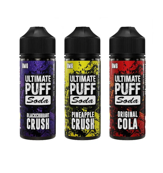 Ultimate Puff Soda E-Liquid 100ml - Premium Fizzy Cola & Fruit Flavors | 70VG UK Made